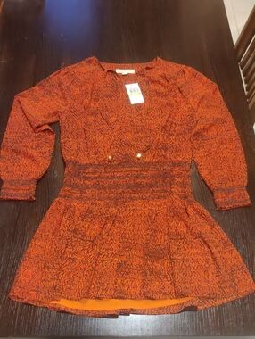 Michael Kors Red and Black Animal Print Dress